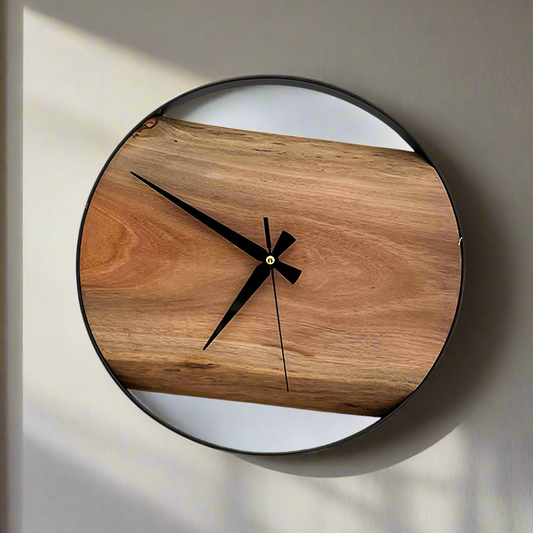 Modern Wooden Wall Clock with Minimalist Design - Rustic Decor for Home & Office