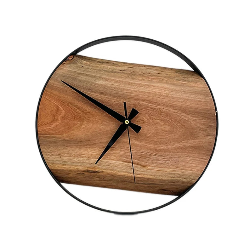 Modern Wooden Wall Clock with Minimalist Design - Rustic Decor for Home & Office