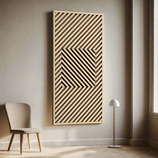 Modern Geometric Wooden Wall Art for Contemporary Interiors | Newly Designed Geometrical Wood Wall Art Natural Wood