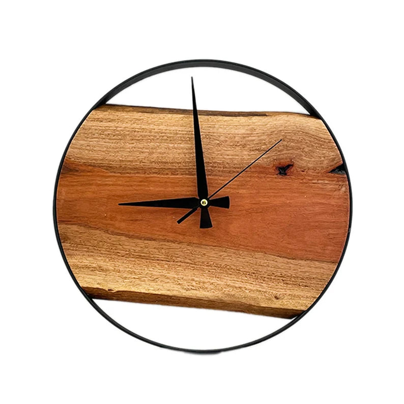 Modern Wooden Wall Clock with Minimalist Design - Rustic Decor for Home & Office