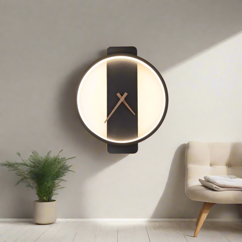 Modern LED Wall Clock with Minimalist Design and Ambient Lighting – Perfect for Home & Office Décor