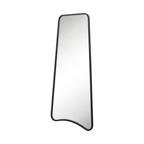 Sleek Matte Black Large Floor Mirror – Stylish Full-Length Mirror for Dressing, Indoor Activities, and Room Enhancement