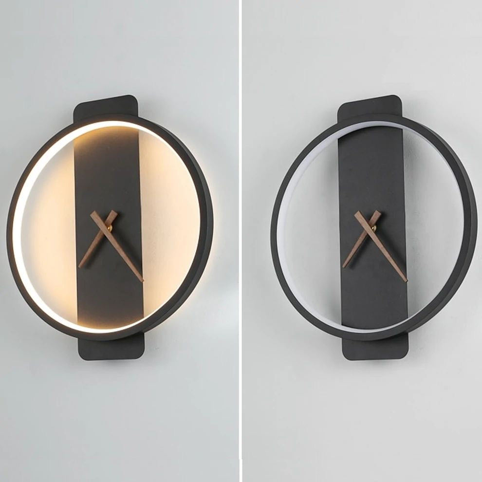 Modern LED Wall Clock with Minimalist Design and Ambient Lighting – Perfect for Home & Office Décor