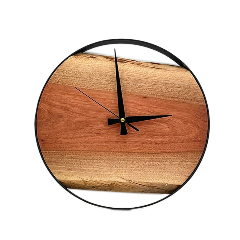 Modern Wooden Wall Clock with Minimalist Design - Rustic Decor for Home & Office