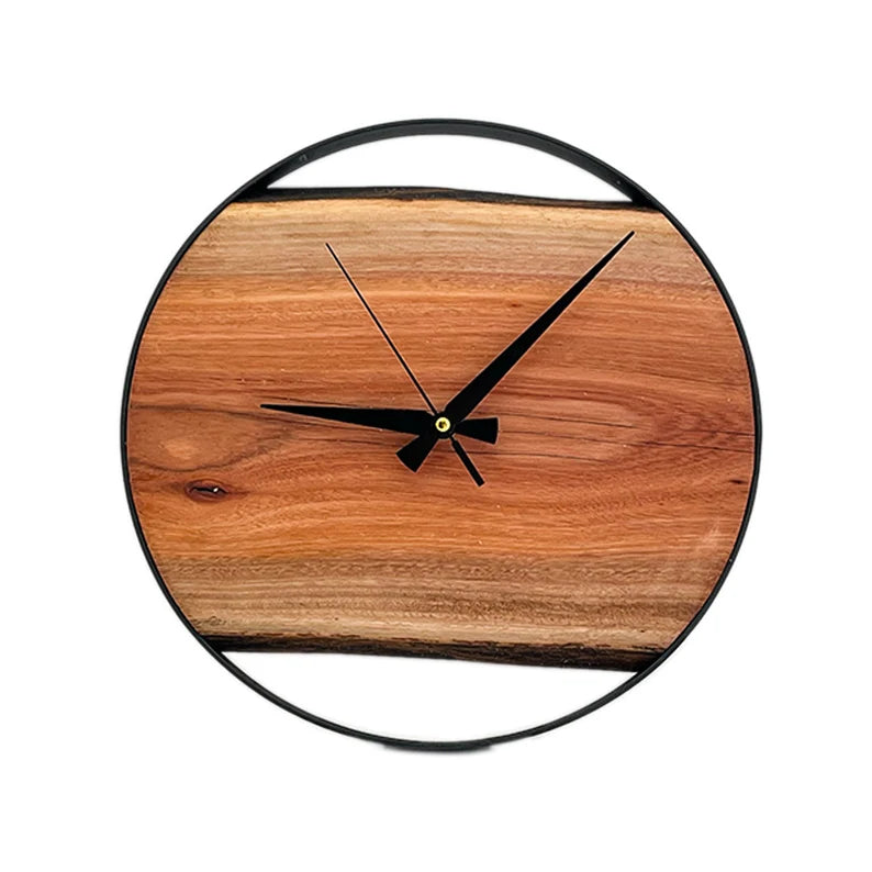 Modern Wooden Wall Clock with Minimalist Design - Rustic Decor for Home & Office