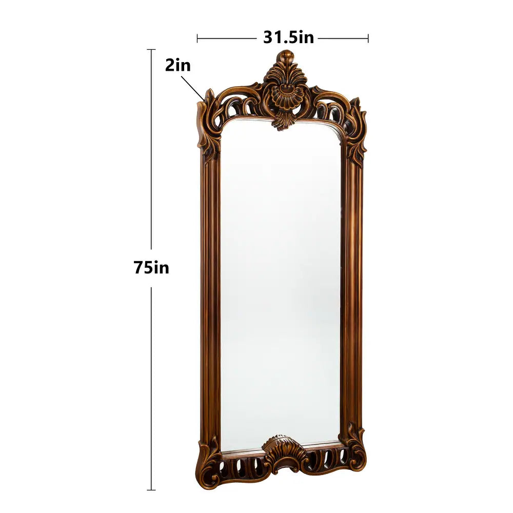 Luxury Full-Length Ornate Mirror – Handcrafted Vintage Wood Frame | Handcrafted with Solid Teakwood