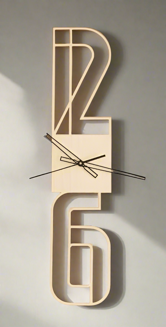 Typographic Wall Clock