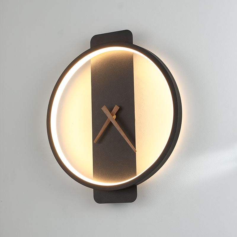 Modern LED Wall Clock with Minimalist Design and Ambient Lighting – Perfect for Home & Office Décor