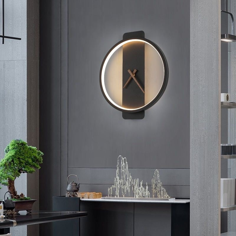 Modern LED Wall Clock with Minimalist Design and Ambient Lighting – Perfect for Home & Office Décor