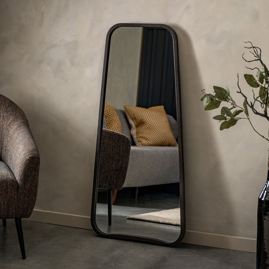 Full-Length Matte Black Floor Mirror – Modern and Durable Design for Home Décor, Fashion, and Indoor Activities