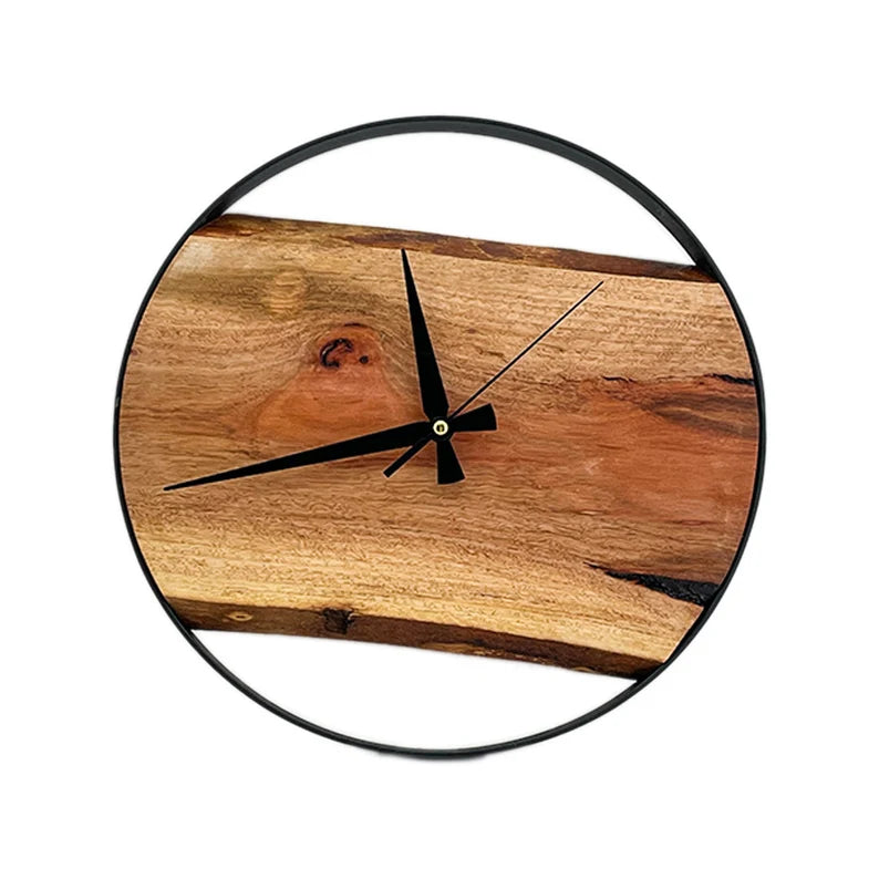 Modern Wooden Wall Clock with Minimalist Design - Rustic Decor for Home & Office