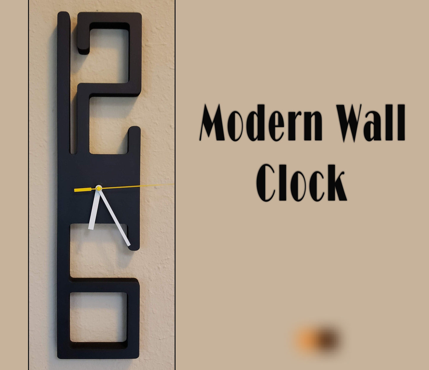 Simplistic Design Wall Clock (Black)