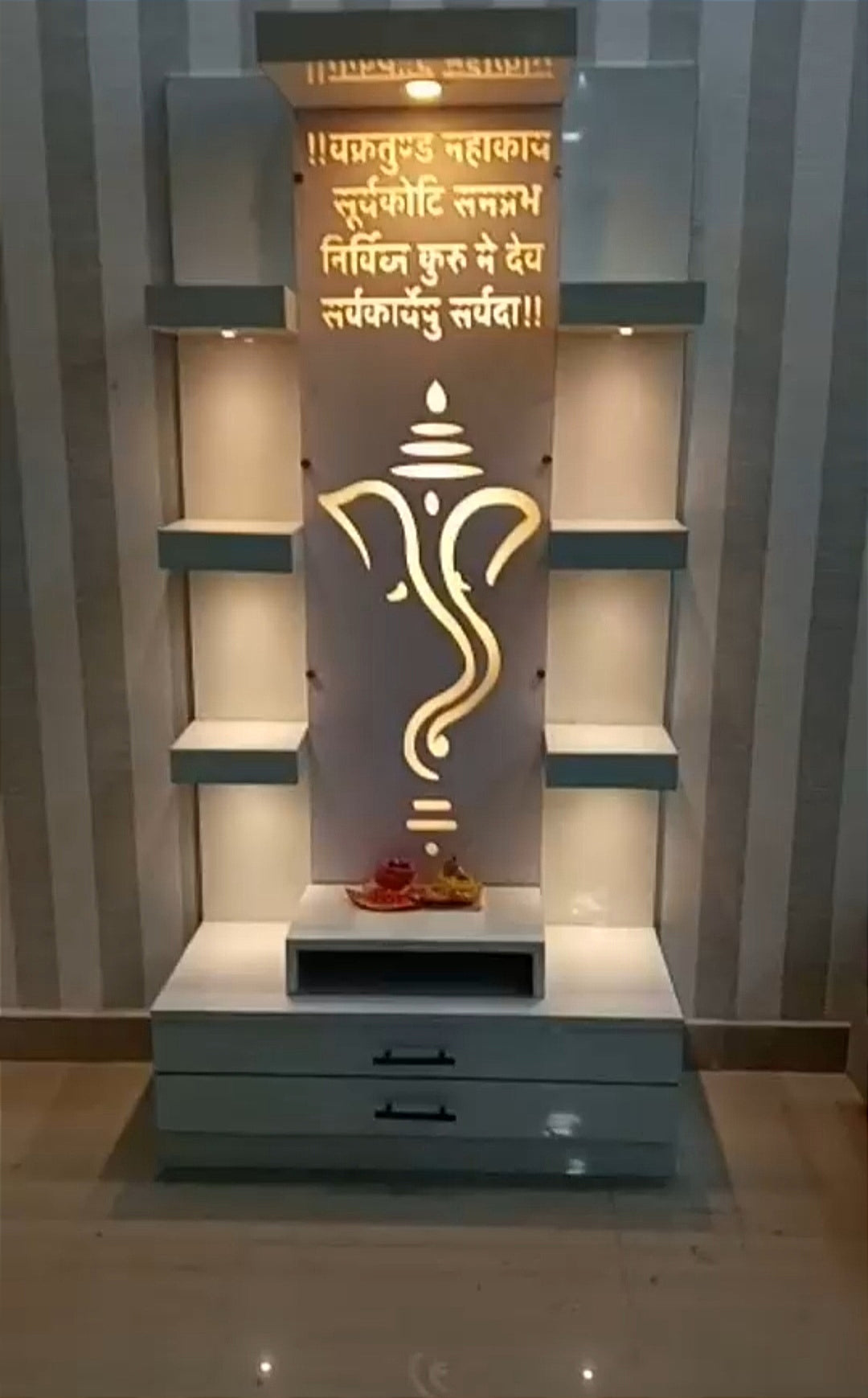 Beautifully Design of lord Shri Ganesh ji Temple White