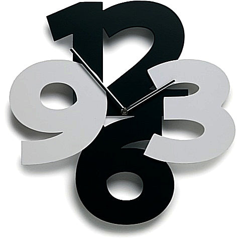 Simplistic Numbers Designer Wall Clock (Black)