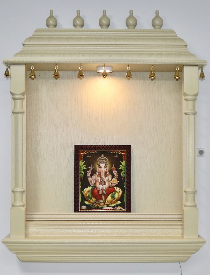 Presenting This Classic Teakwood Modern &amp; Simplistic Designed Pooja Temple, Mandir for Home and Office