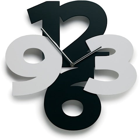 Simplistic Numbers Designer Wall Clock (Black)