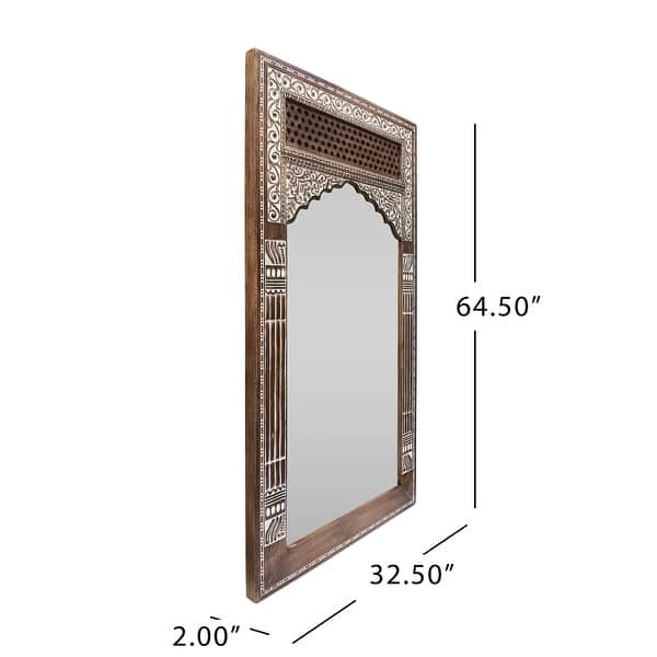 A Touch of Royal Elegance to Your Home with This Exquisite Wooden Jharokha Mirror