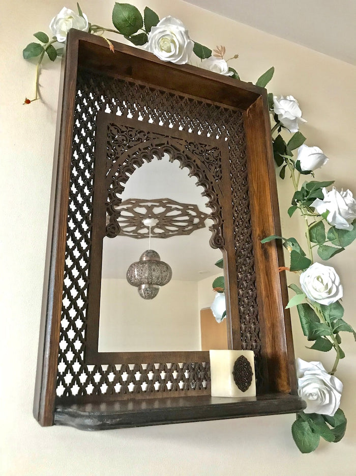 This Exotic Elegance to Your Home with This Intricately Designed Wall Jharokha Mirror