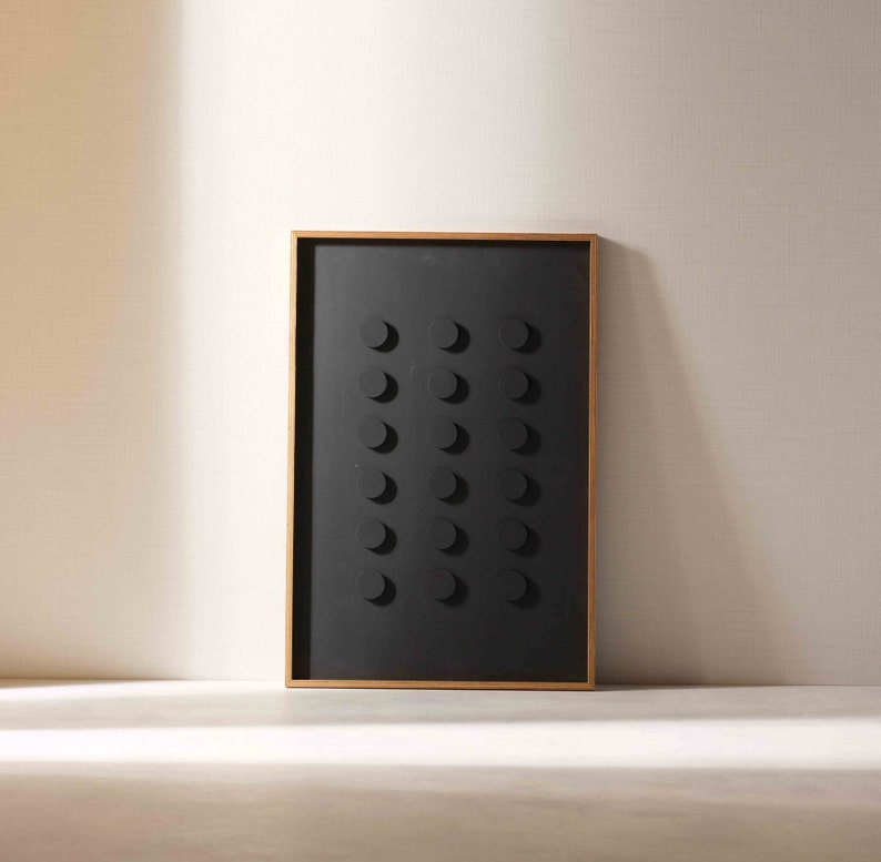Black Dots Wooden Wall Art For Home & Office Decor