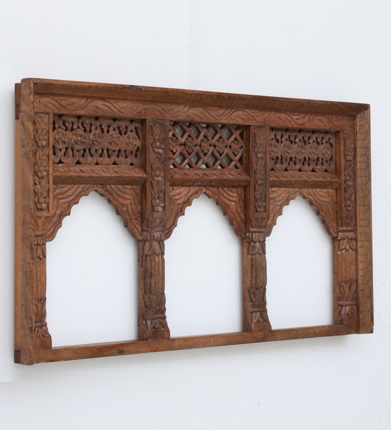 Wooden Jharokha Mirror - Inspired by Traditional Indian Architecture