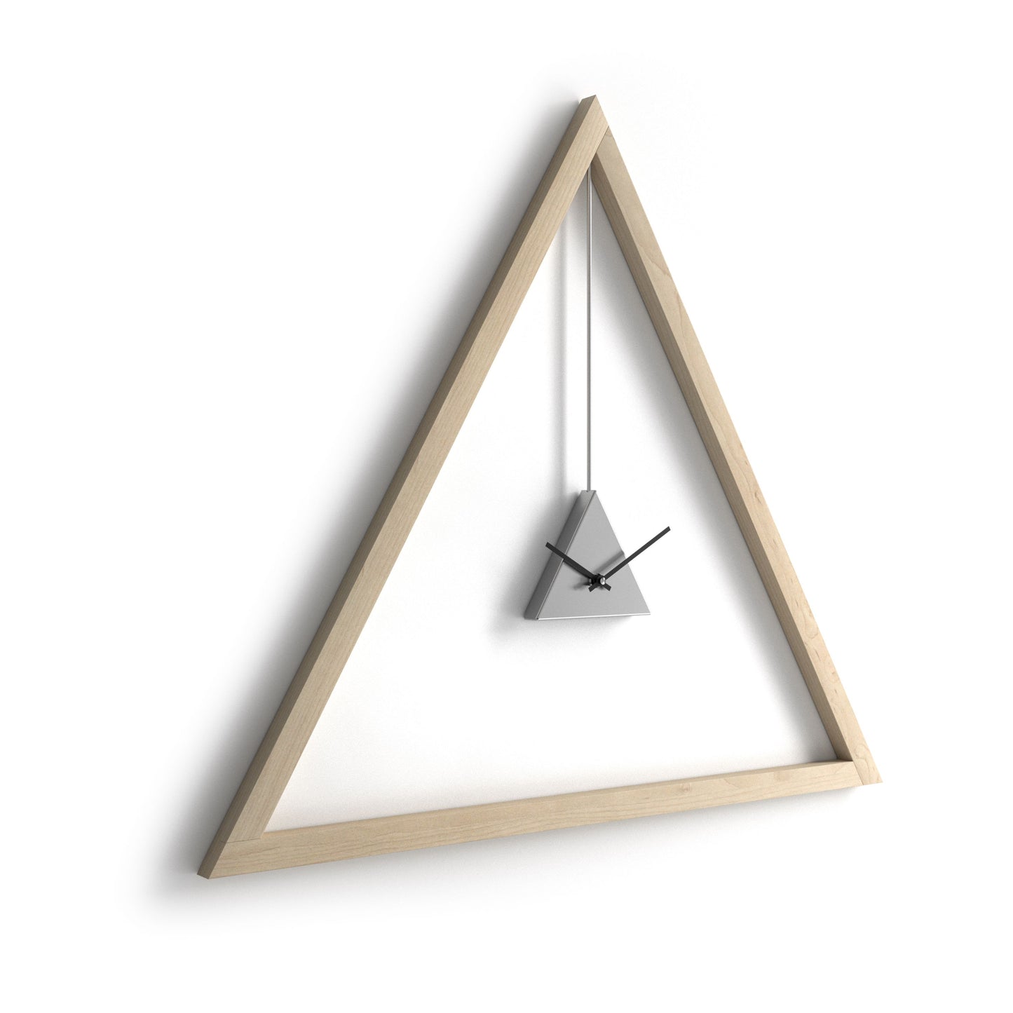 Triangle Wooden Wall Clock