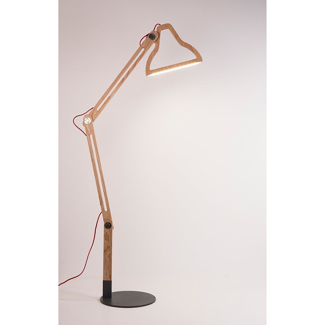 Floor Wood Sleek Lamp Bulb Design
