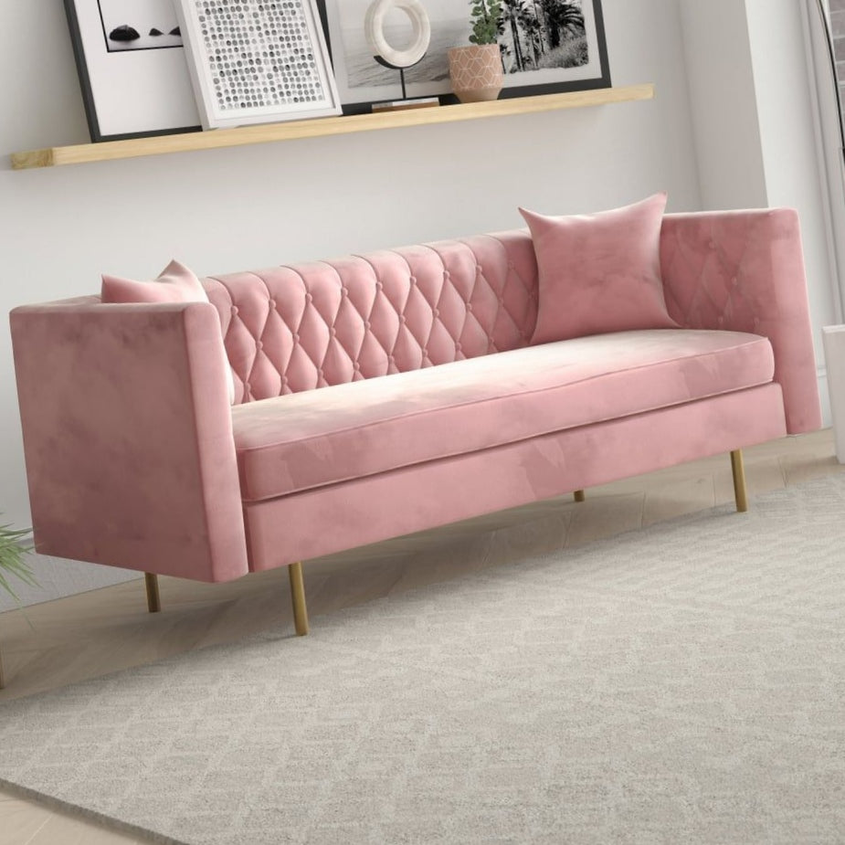 Pink shop color sofa