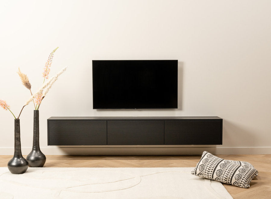 Modern Floating TV Cabinet – Sleek Wall-Mounted Media Console with Ample Storage