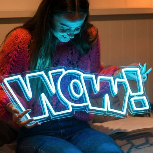 Wow! Neon Sign For Decor