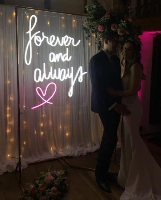 Forever and Always Neon Sign Decor