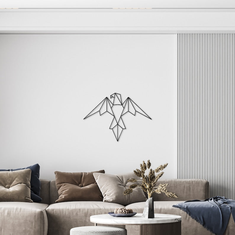 Eagle Line Art, Animal Art Decor, Eagle Symbol Icon. Wall Art Decor (30×21)