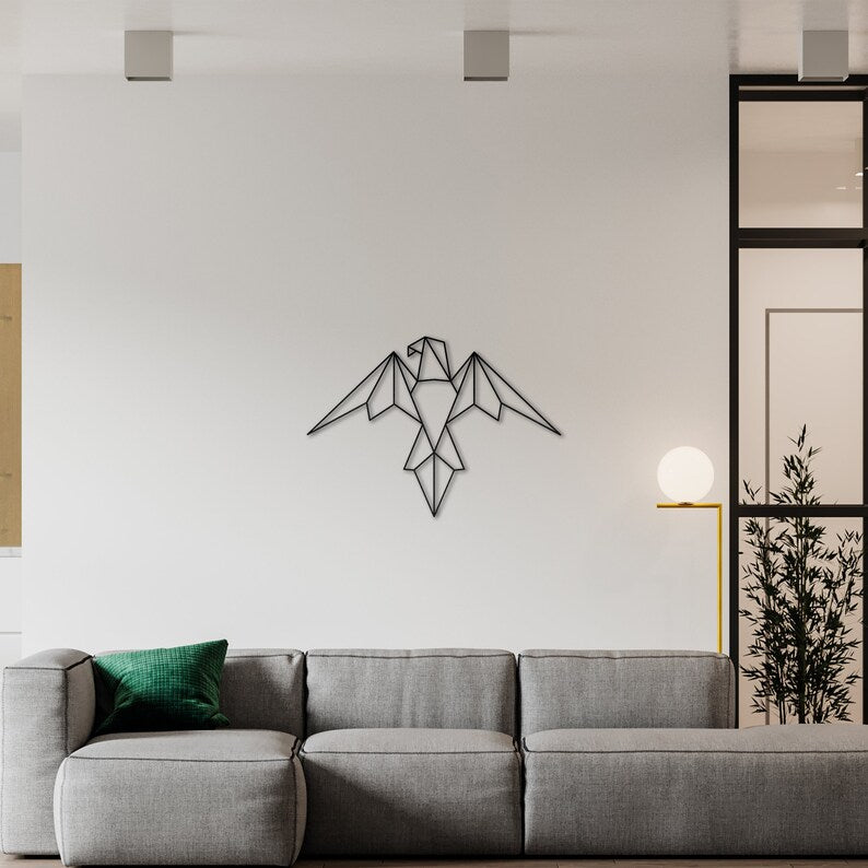 Eagle Line Art, Animal Art Decor, Eagle Symbol Icon. Wall Art Decor (30×21)