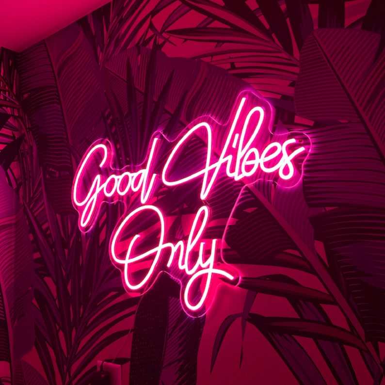 Good Vibes Only Neon Sign Wall Art Decor