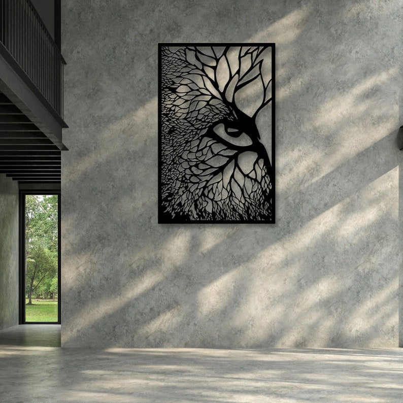 Live Eye Metal Wall Art, Metal Wall Decor, Metal Wall Art, Tree Of Live(28×16)