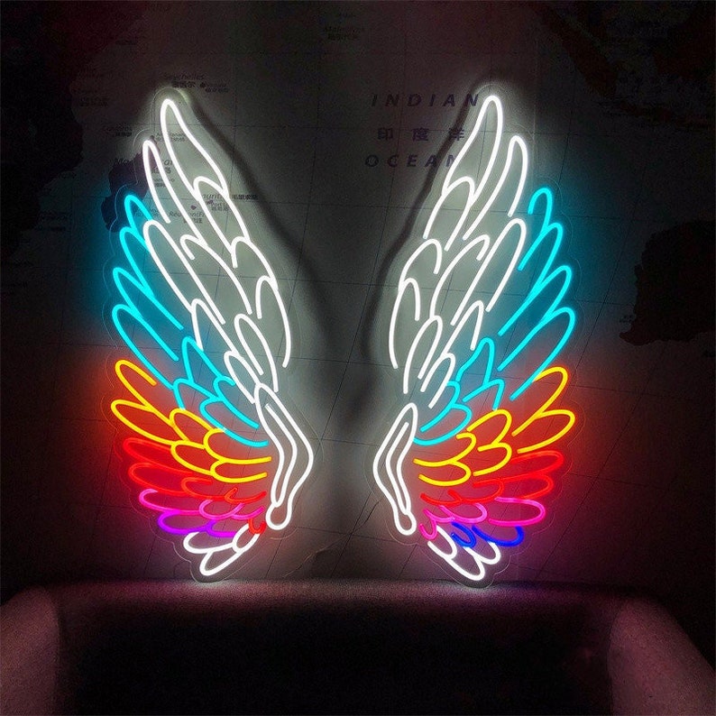 Macaw Angel Wings Neon Signs