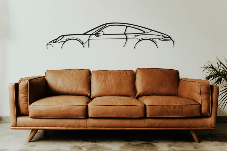 Porsche Sports Car Metal Wall Art Decor, Metal Wall Art, Metal Wall Decor, Automotive(40×14)
