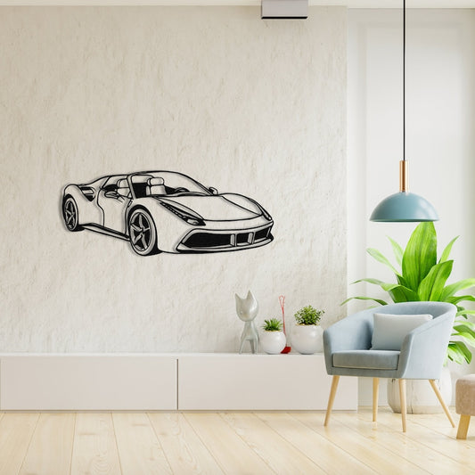 Luxury Ferrari Sports Car Metal Wall Art – Modern Automotive Home Decor | Ferrari Sports Car Metal Wall Art Decor, Metal Wall Art, Metal Wall Decor, Automotive(48×20)